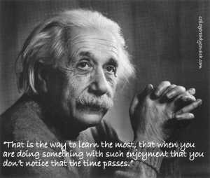 einstein with quote
