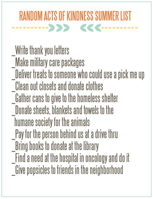 11 Ways to Do a Random Act of Kindness This Summer